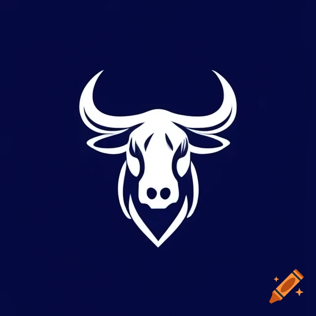 Simple and modern design of a bull head