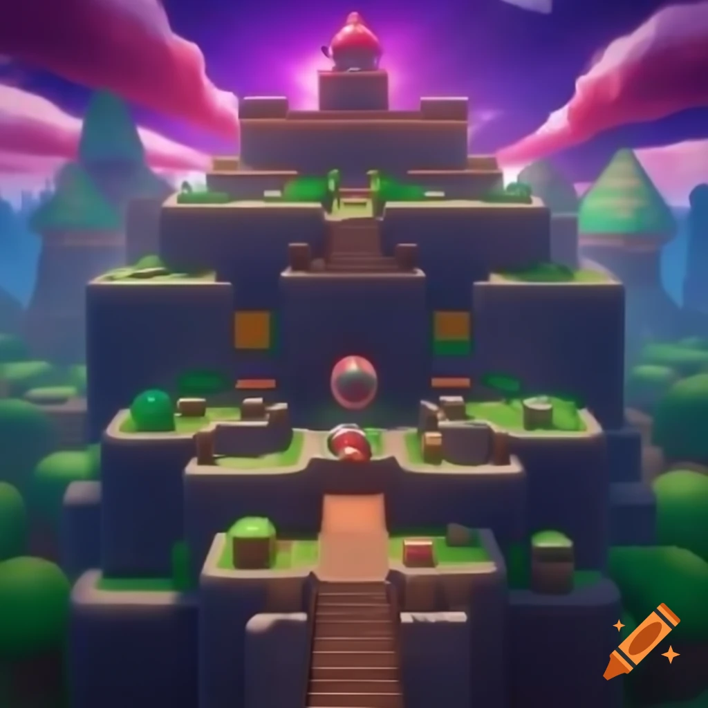 Super Mario 64 Eternal Fortress gaming scene