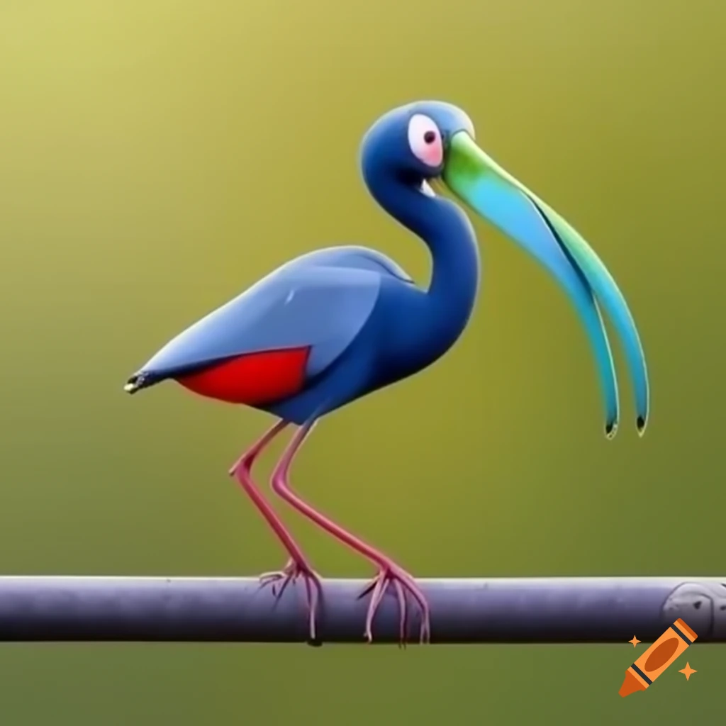 Surreal artwork of exotic birds with metallic plumage among strange fruits in fog