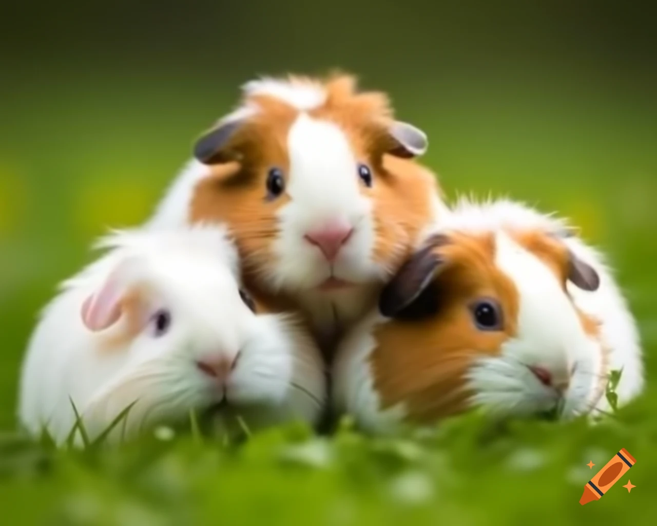 Group of guinea pigs in a cozy setting