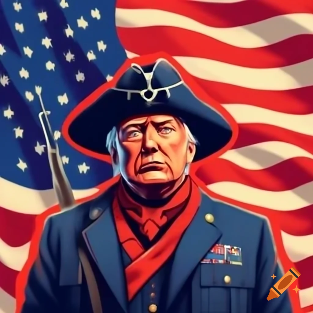 Painting of Donald Trump depicted as a Confederate army general
