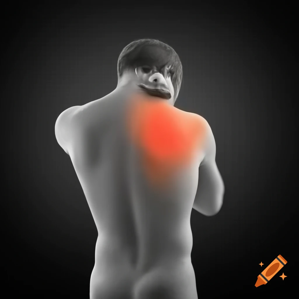 Individual experiencing flu symptoms with body aches