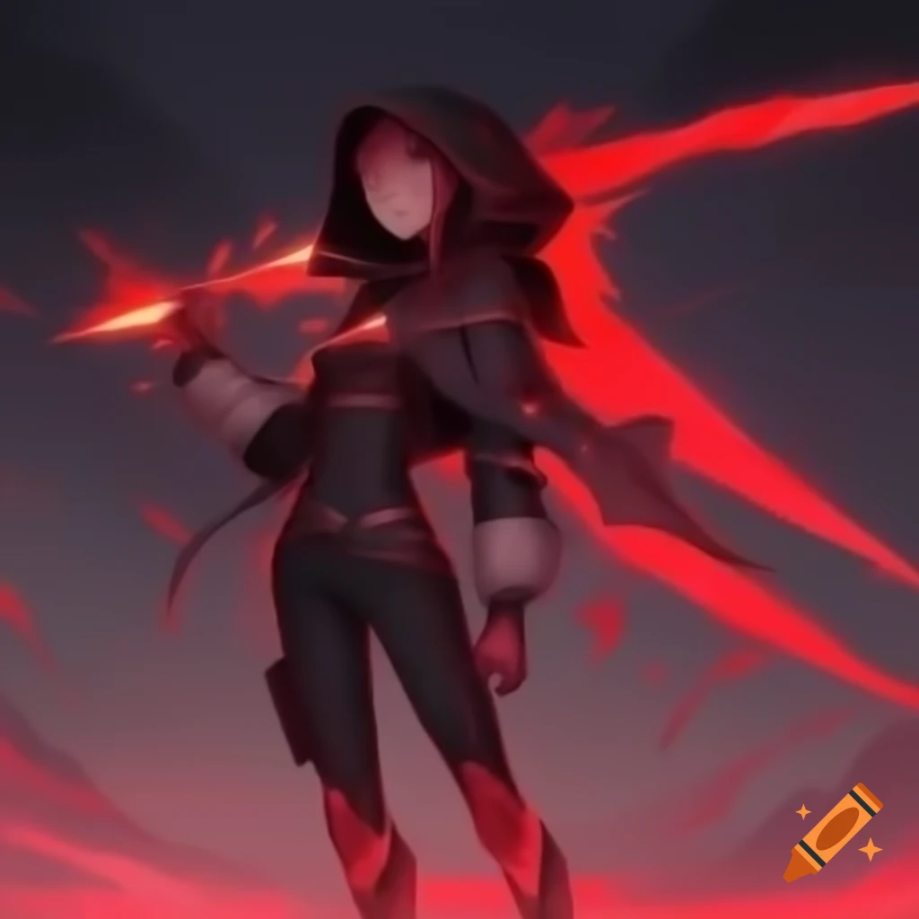 Scarlet Strider character in animated style