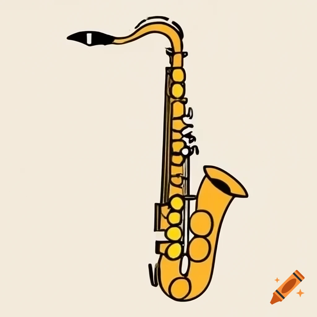 Saxophone artwork in the style of Pablo Picasso