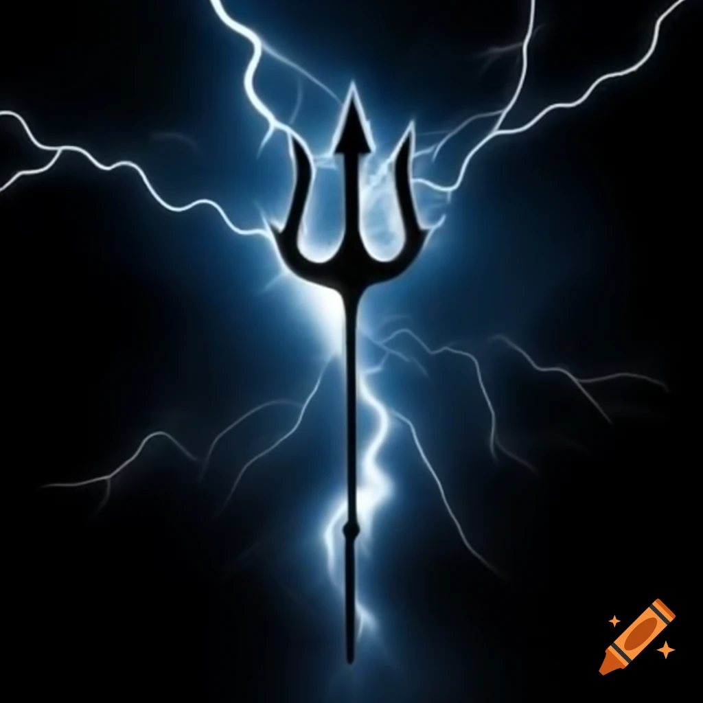 Lightning shaped like a trident