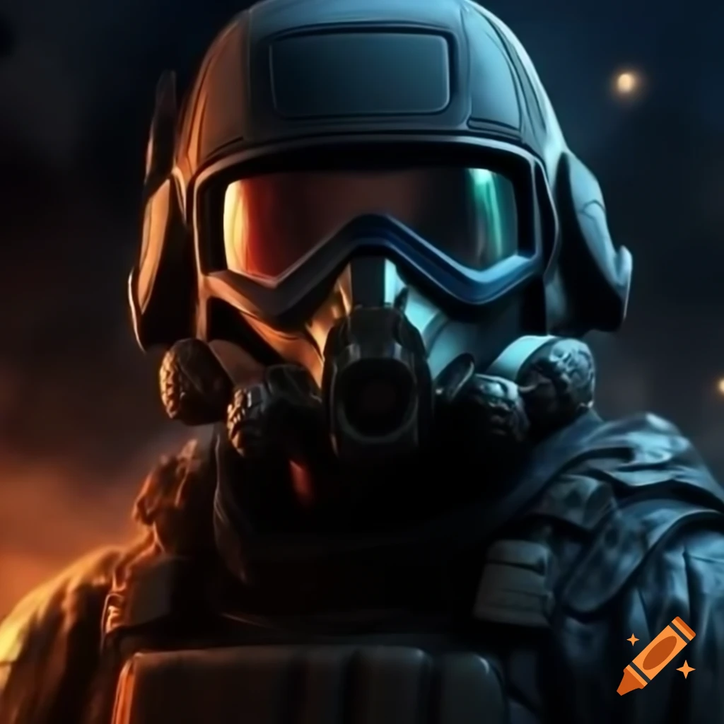 Modern soldier profile picture inspired by Shadow Fight 2 style