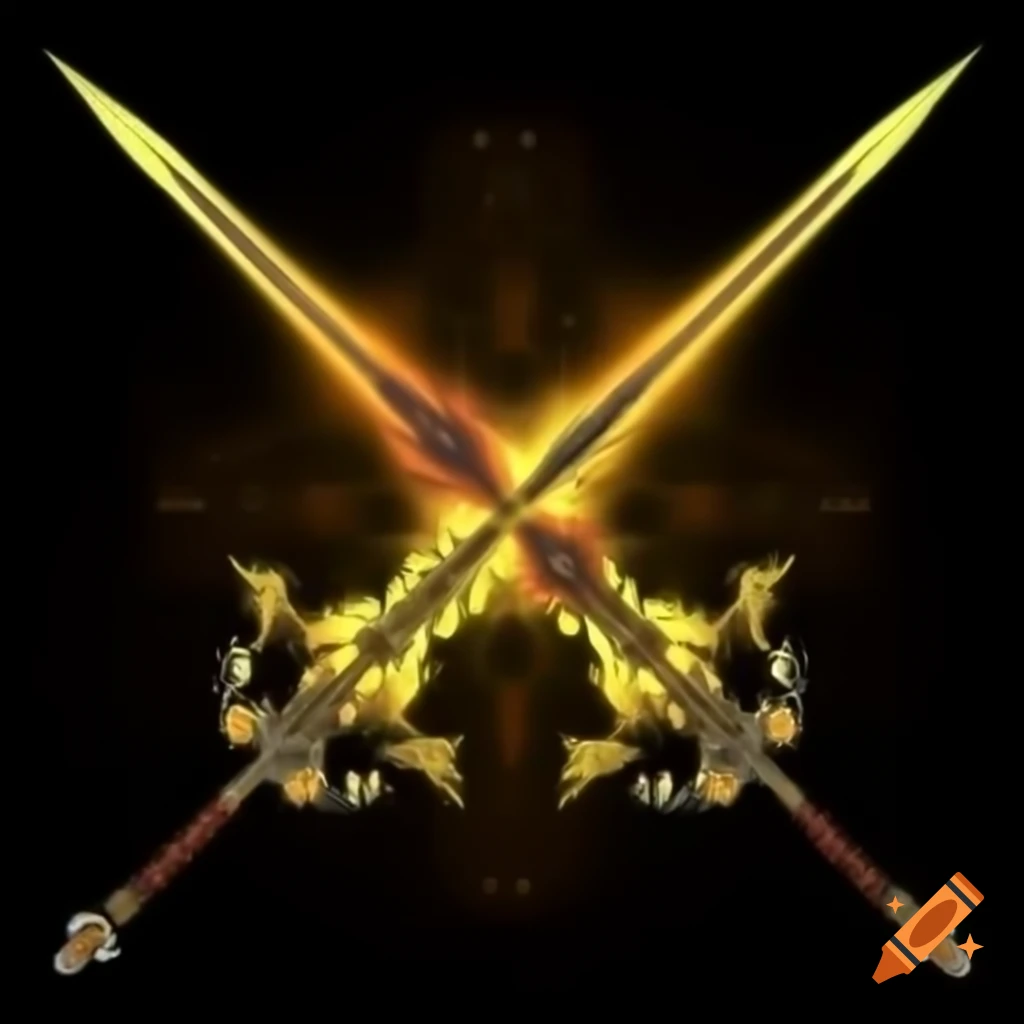 Ornate rapier with yellow/orange aura displayed prominently