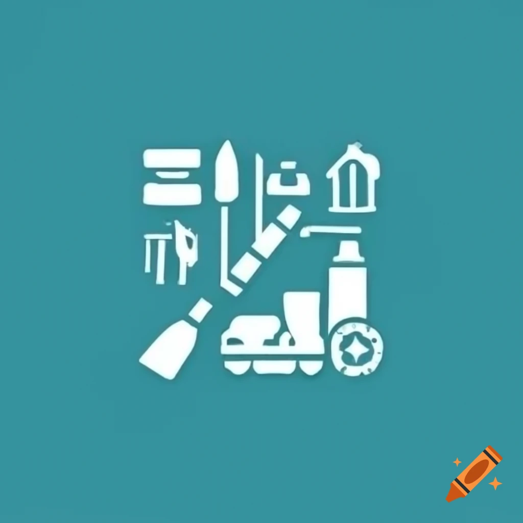 Business logo for quik kleaning featuring cleaning tools like a vacuum