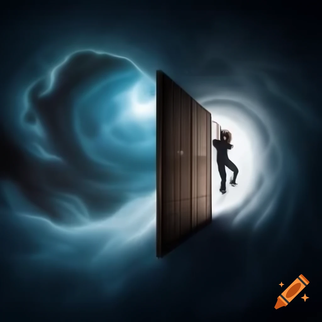 Vast cosmic tunnel with a sense of time suspension
