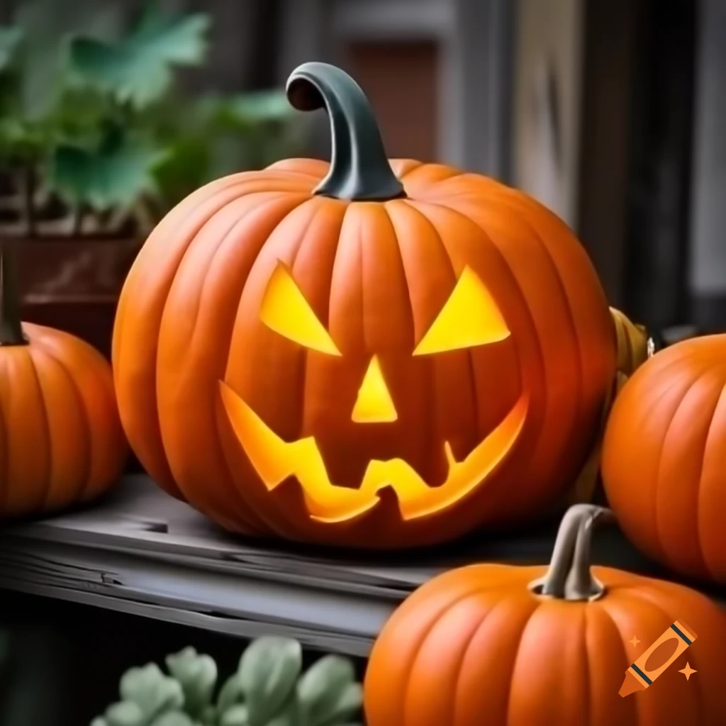 Bright orange pumpkin