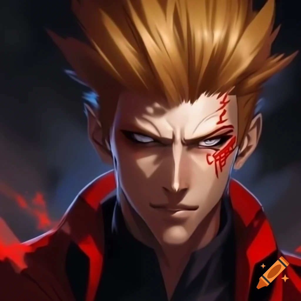 Anime character portrait inspired by Vash the Stampede and Archer