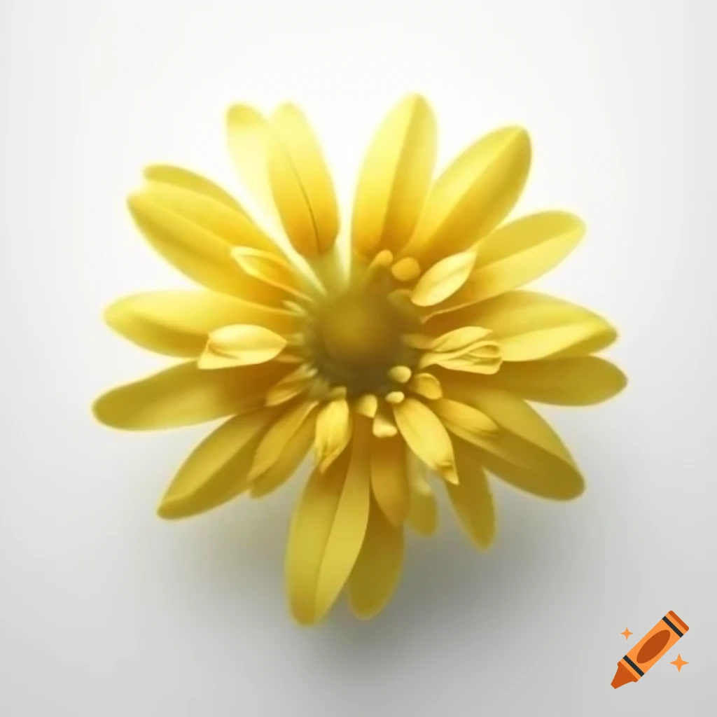 Highly detailed yellow flowers on white background