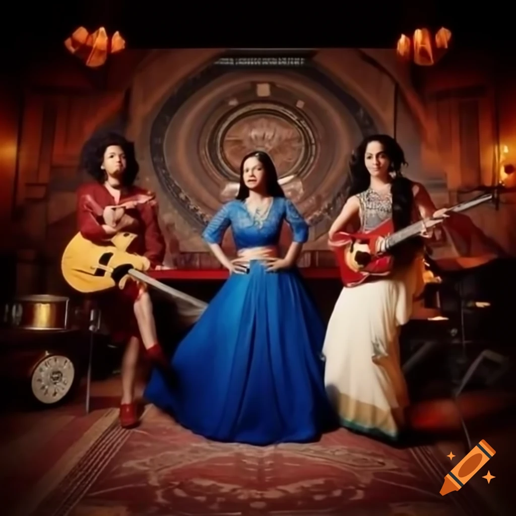 Music show set design for Jagdish Jewellers Lounge in royal blue, white, and gold