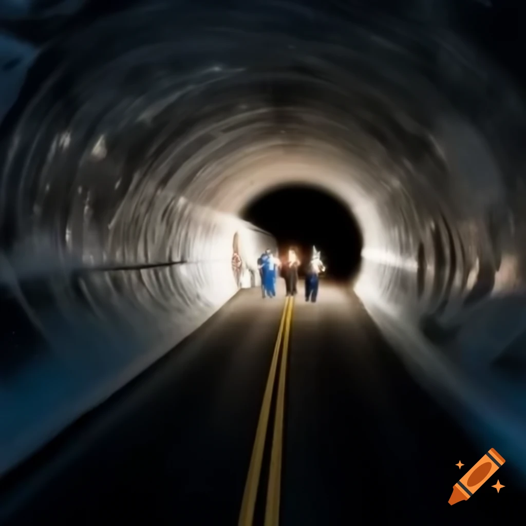 Vast cosmic tunnel with a sense of time suspension