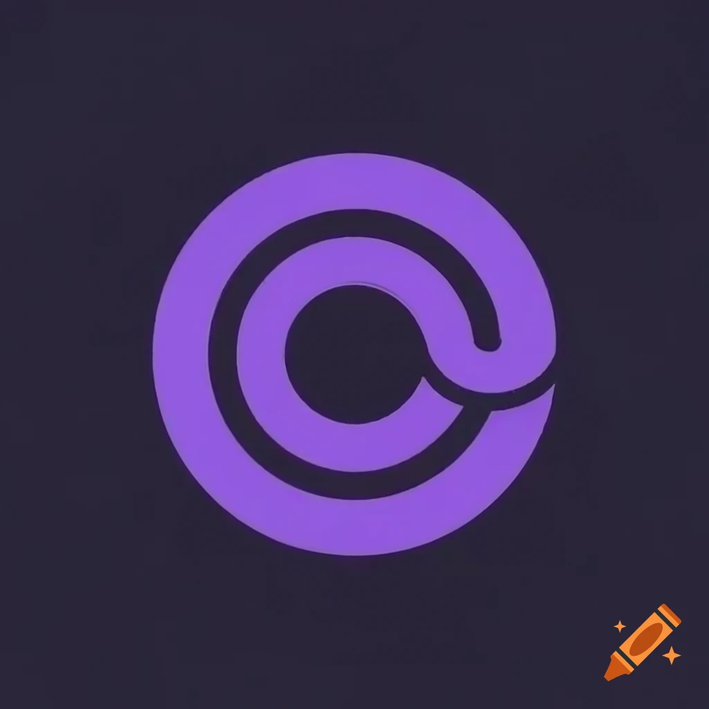 Circular logo design in various shades of purple and violet
