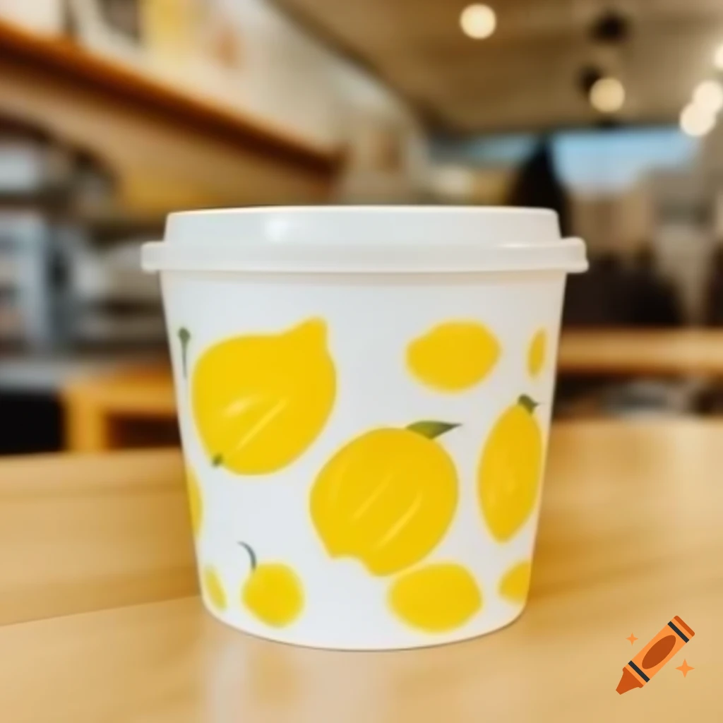 Bakery cafe in container with lemon theme decor