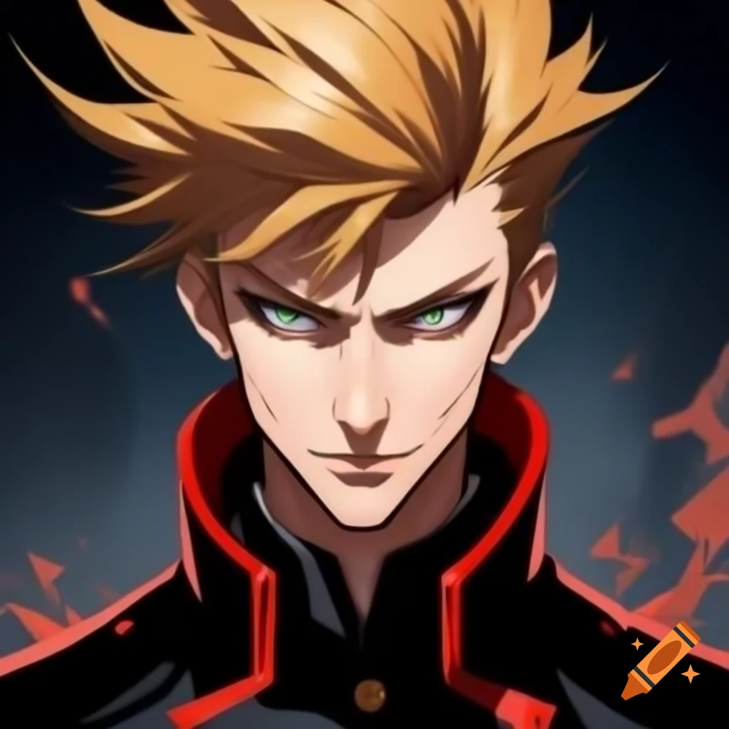 Anime character portrait inspired by Vash the Stampede from Trigun