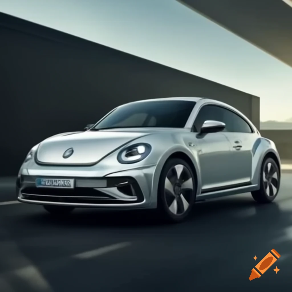 Modern Volkswagen Beetle electric car design