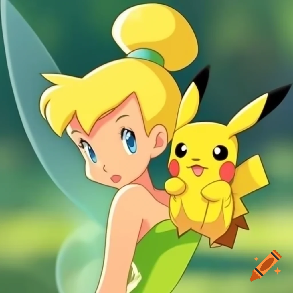 Tinkerbell in the style of Pikachu