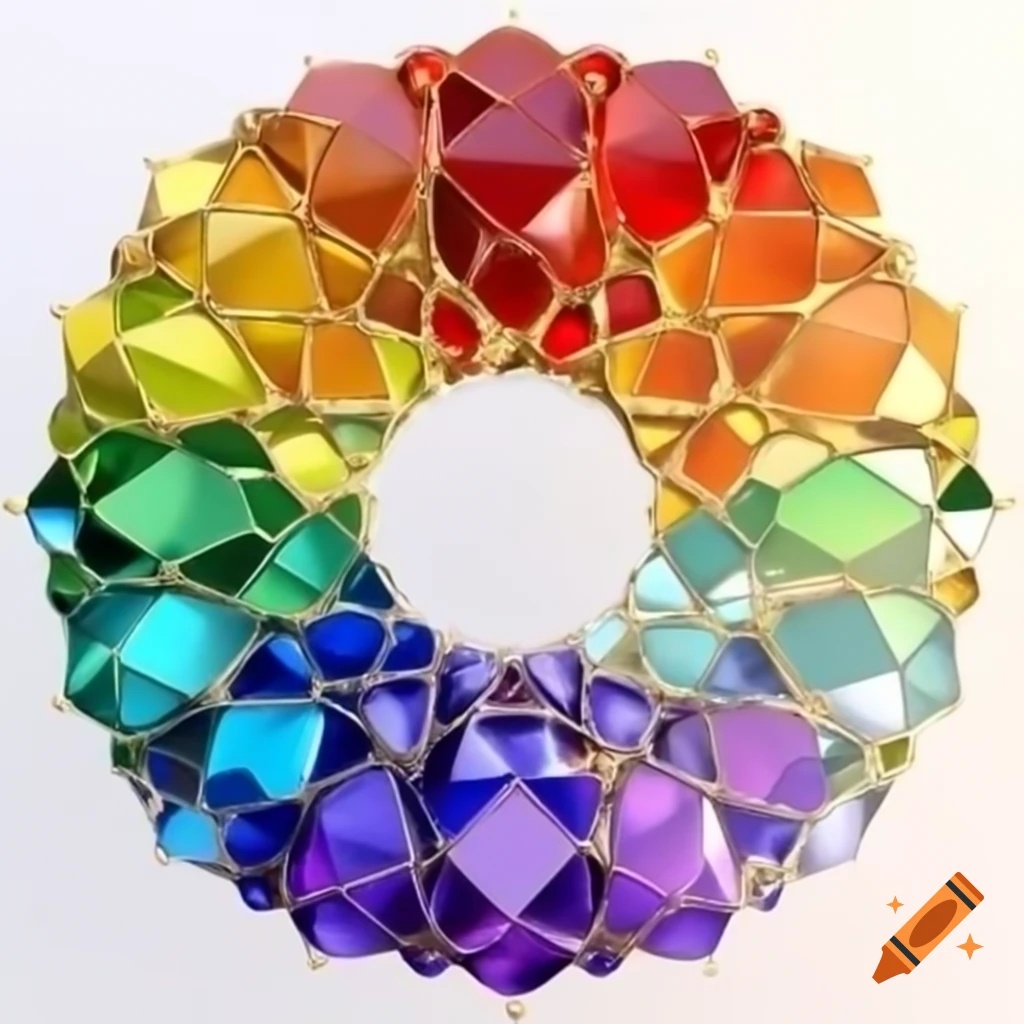 Vibrant rainbow circle with rich jewel tone colors