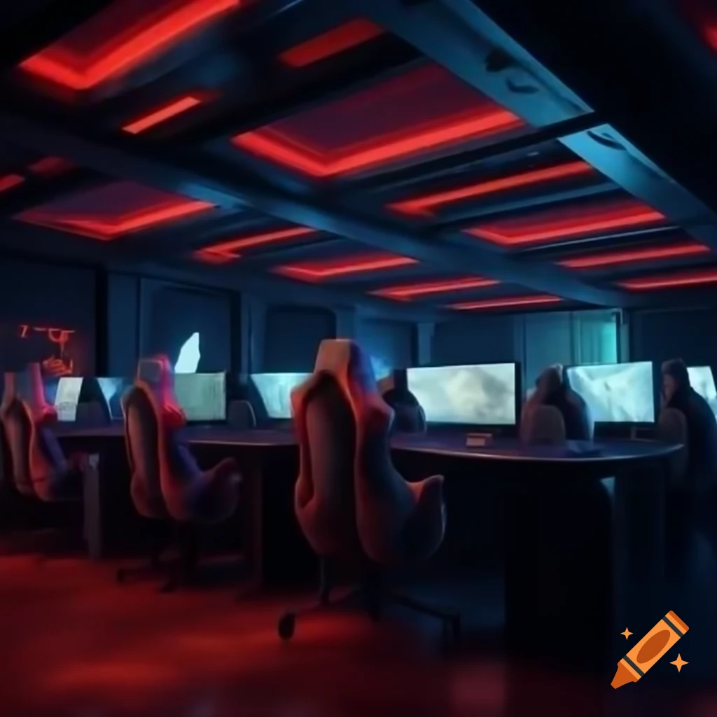 Public gaming room featuring the inscription JE-VID