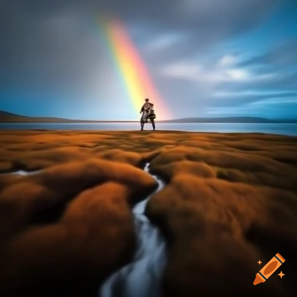Abstract exploration of a person's innermost desires with rainbow imagery