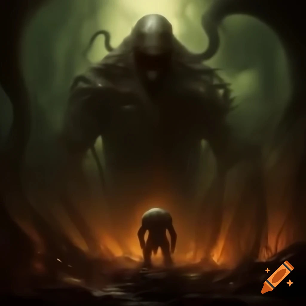 Phyrexian Blight Titan, a giant corrupted by glistening oil