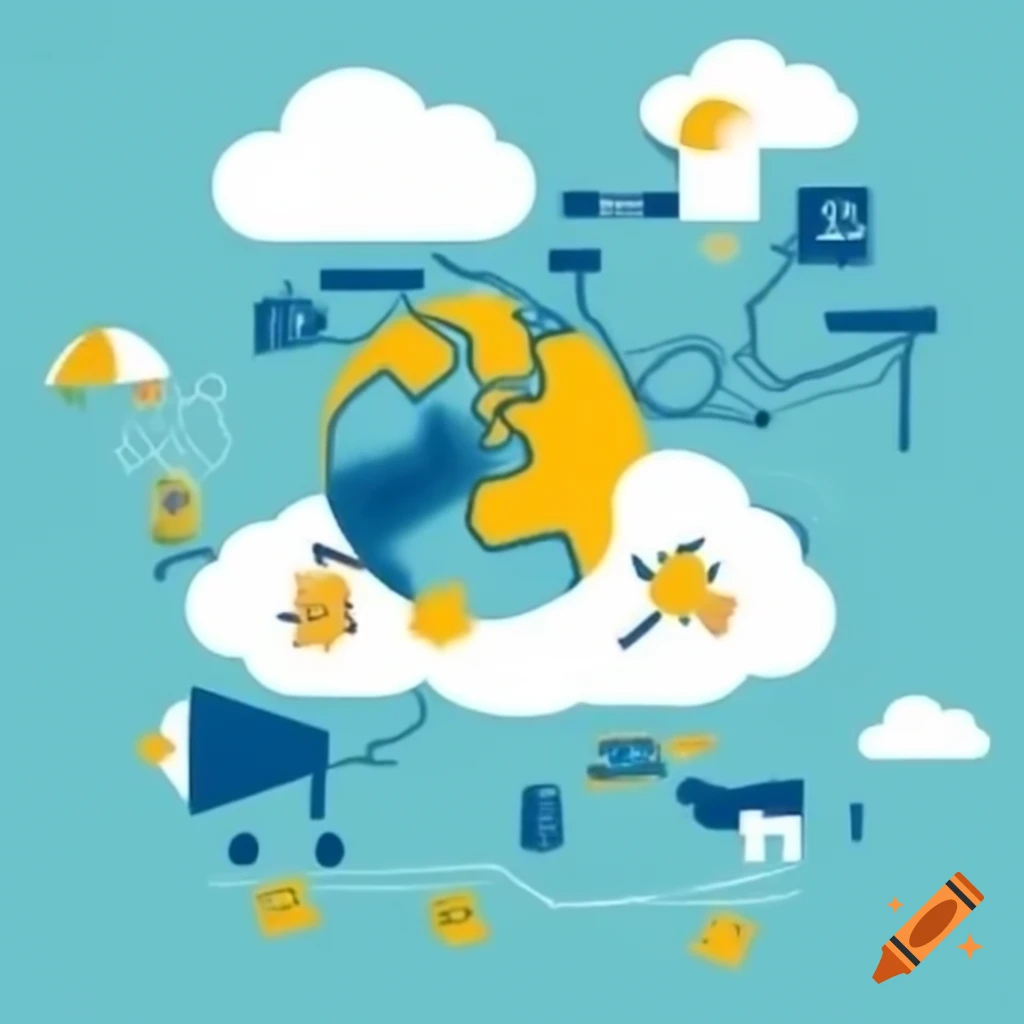 Illustration of global supply chains disrupted by natural disasters and geopolitical tensions