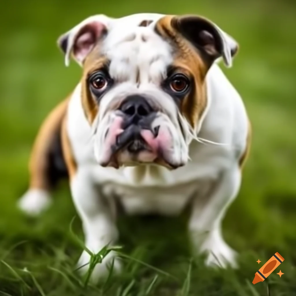 Bulldog portrait showcasing its distinct features