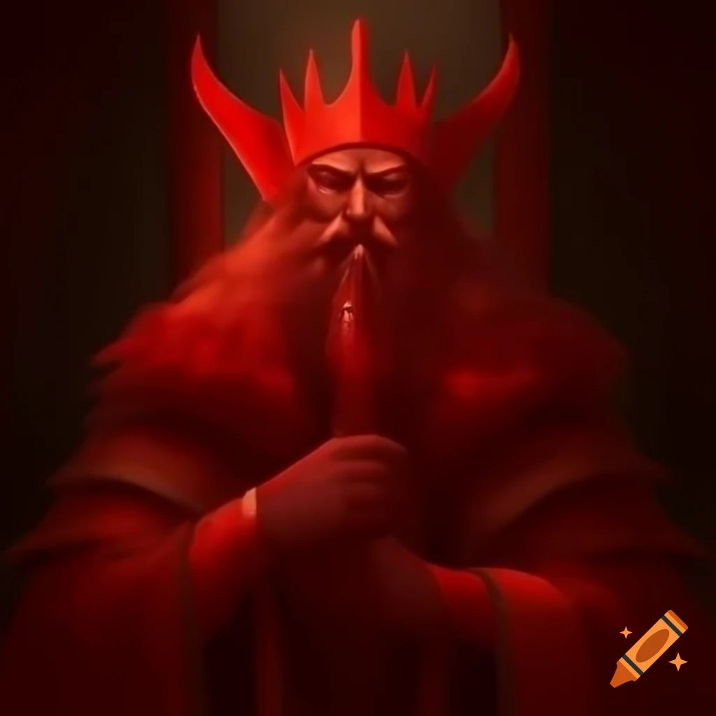 Red king representing power and authority