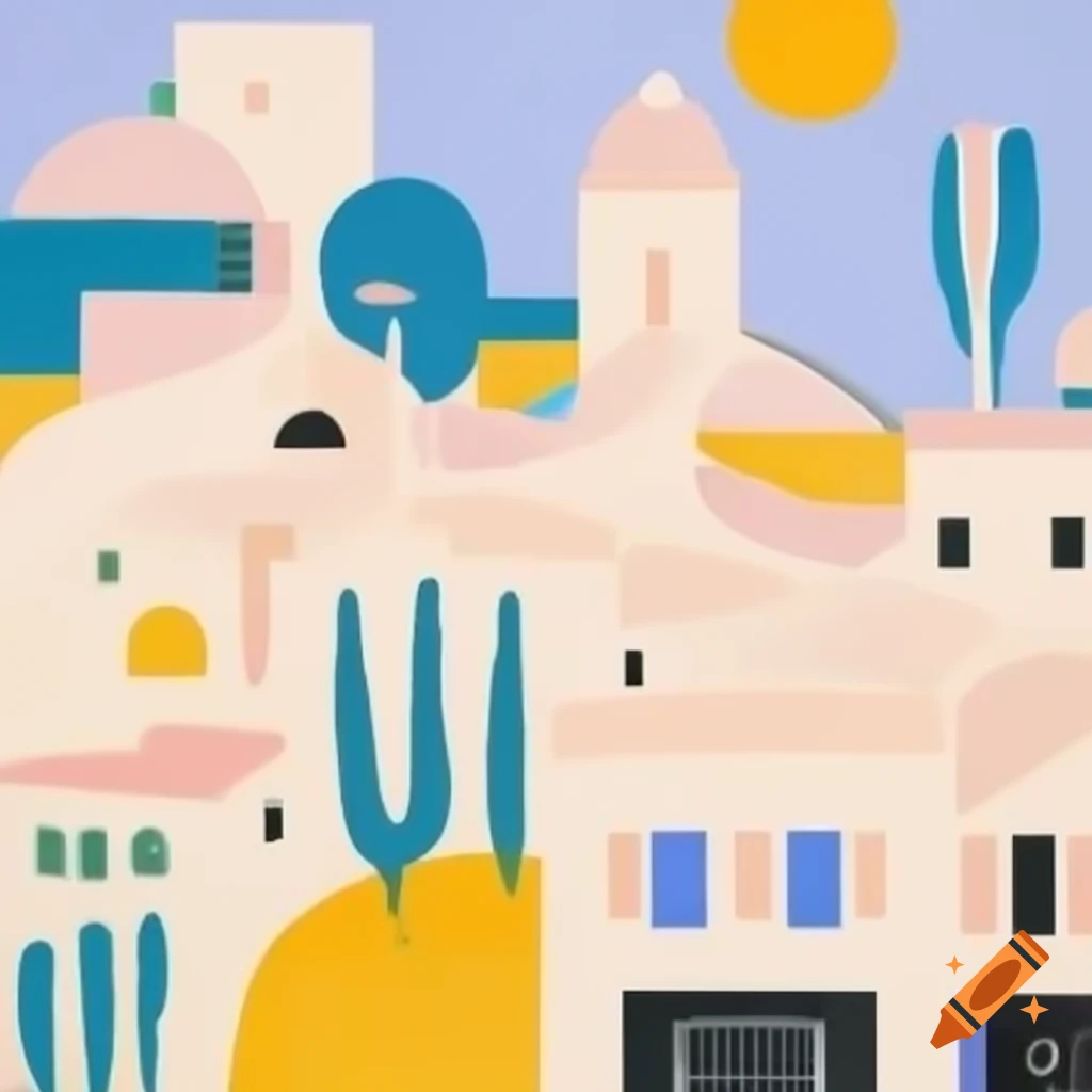Surrealist abstract scene with soft white and pastel colors