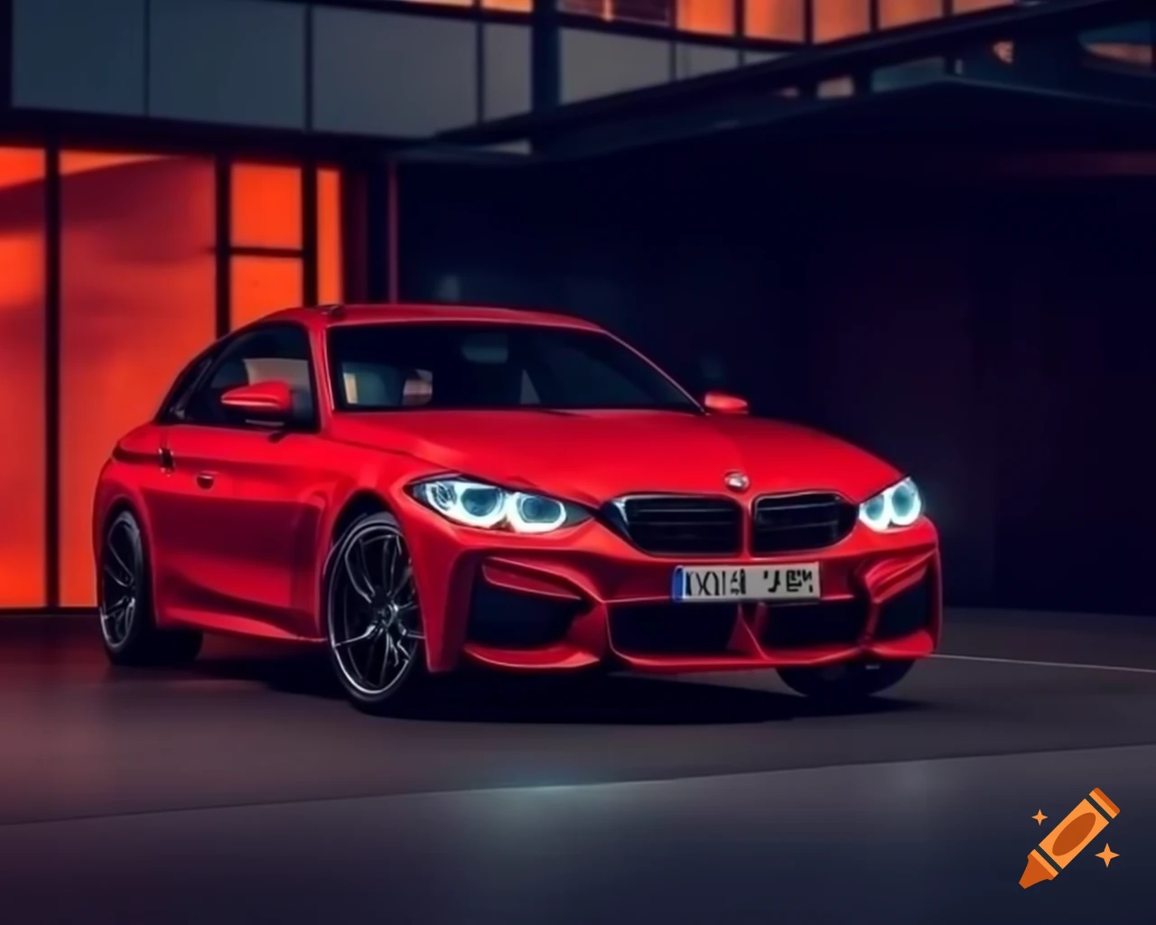 Red BMW F11 luxury car