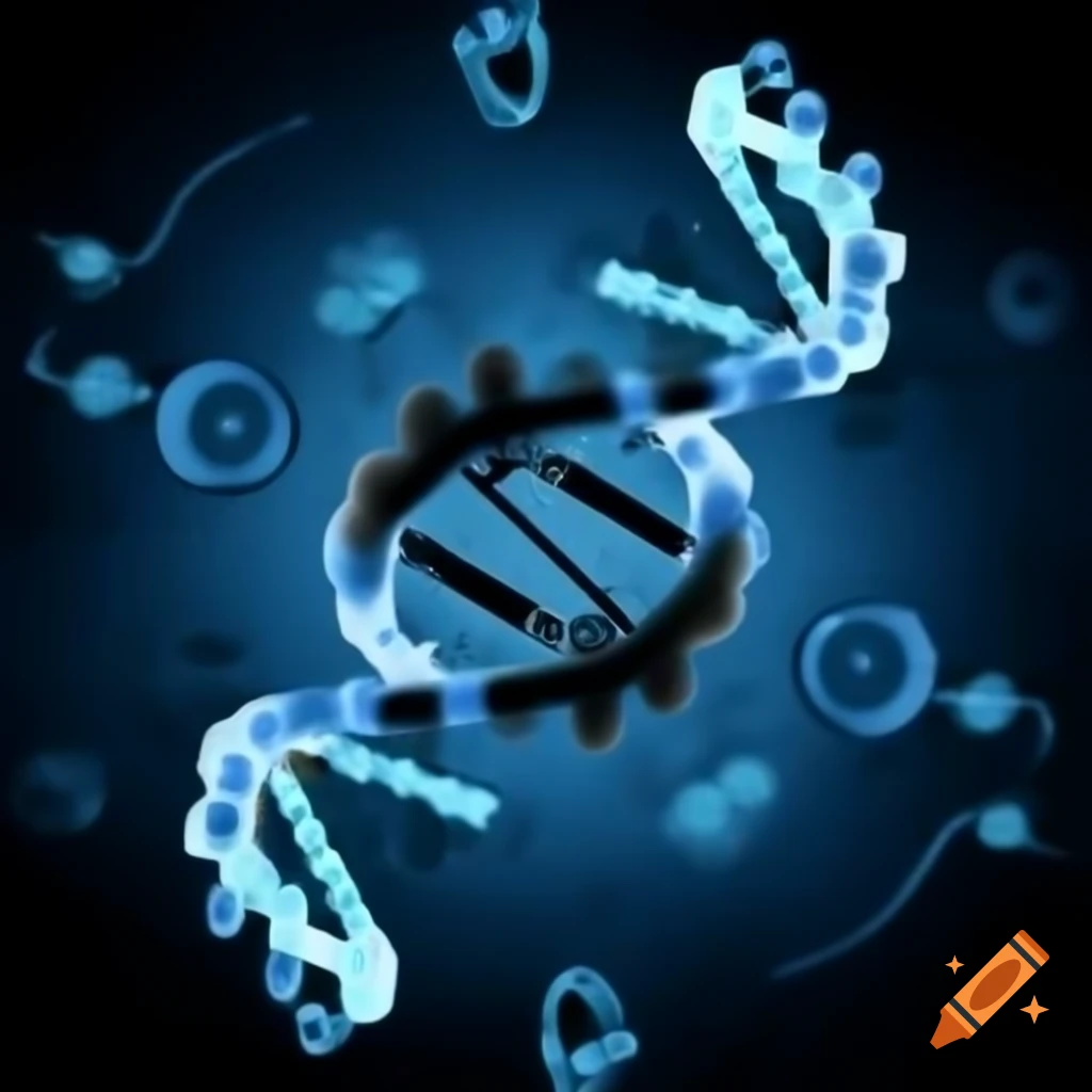 DNA molecule crafted from watches as components