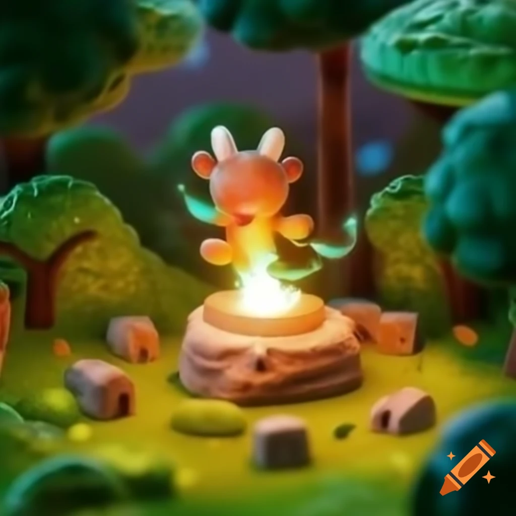 Miniature animal depicted with magical elements