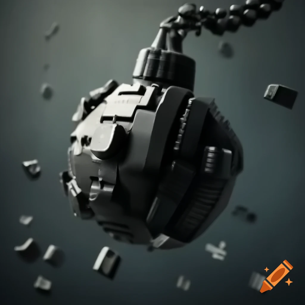 Lego block on top of bomb falling