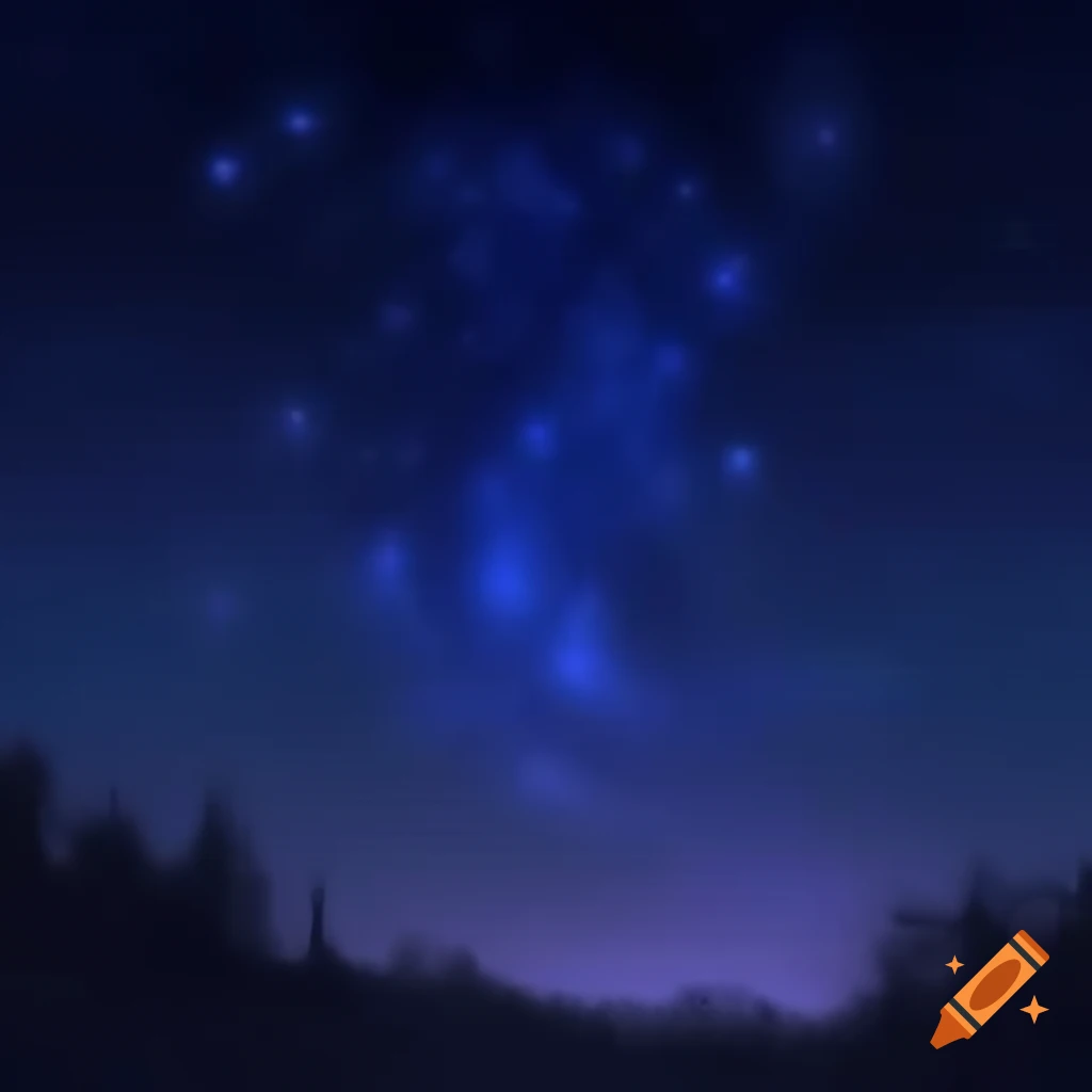 Artistic depiction of a night sky