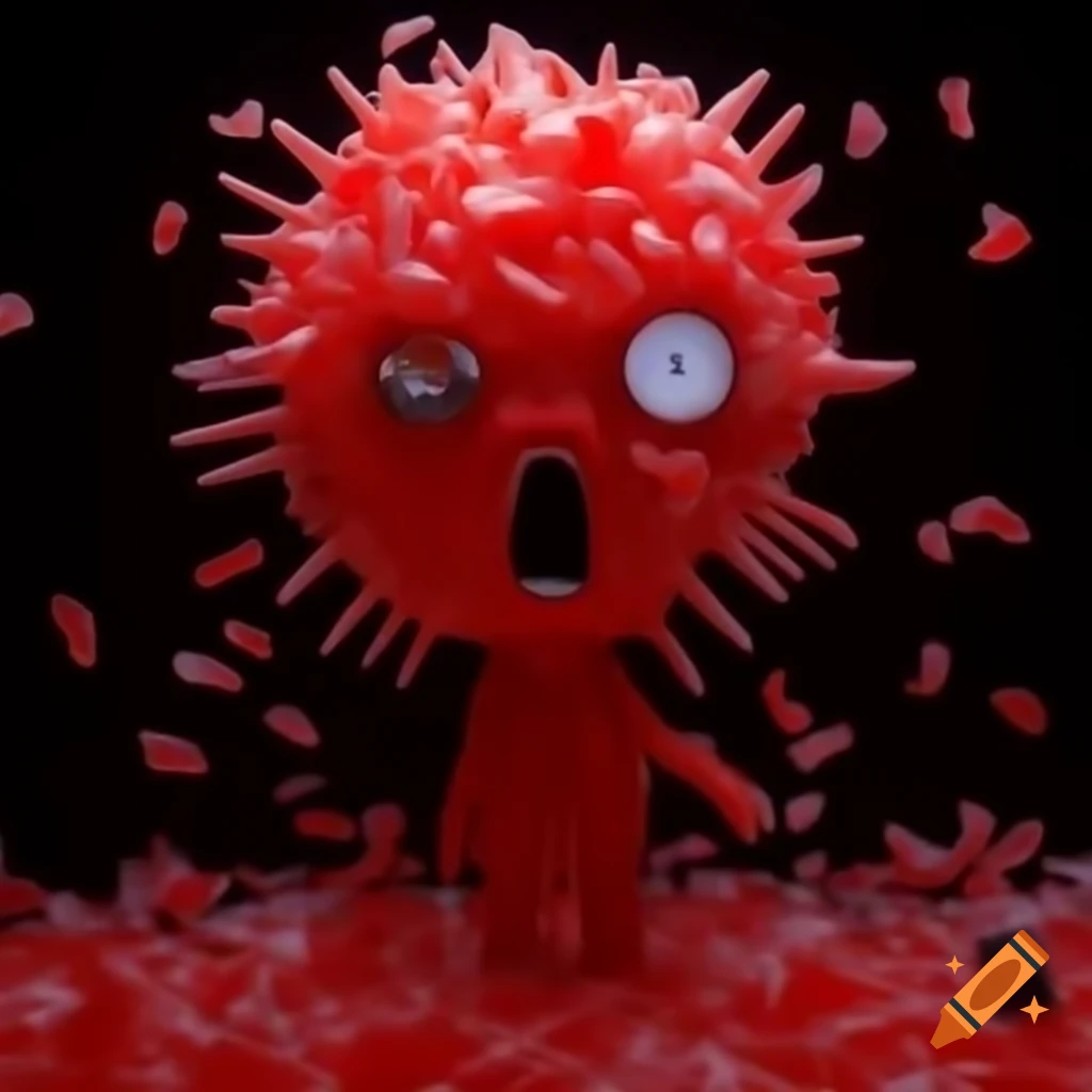Surreal scene of mechanical claws and gummy bear blades in a nightmarish apocalypse