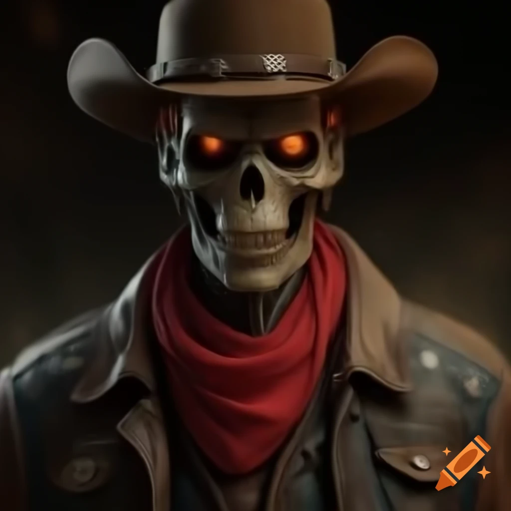 Hellish nightmare scene featuring a cowboy