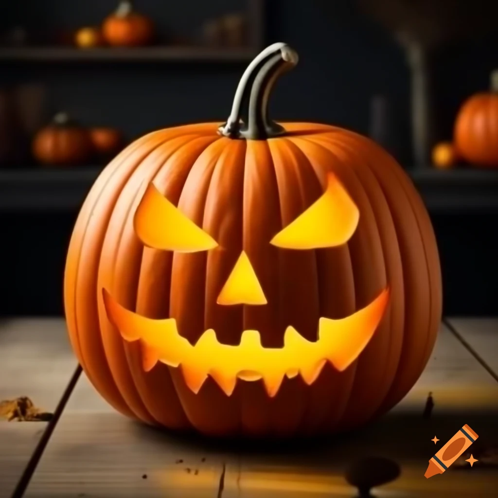 Bright orange pumpkin