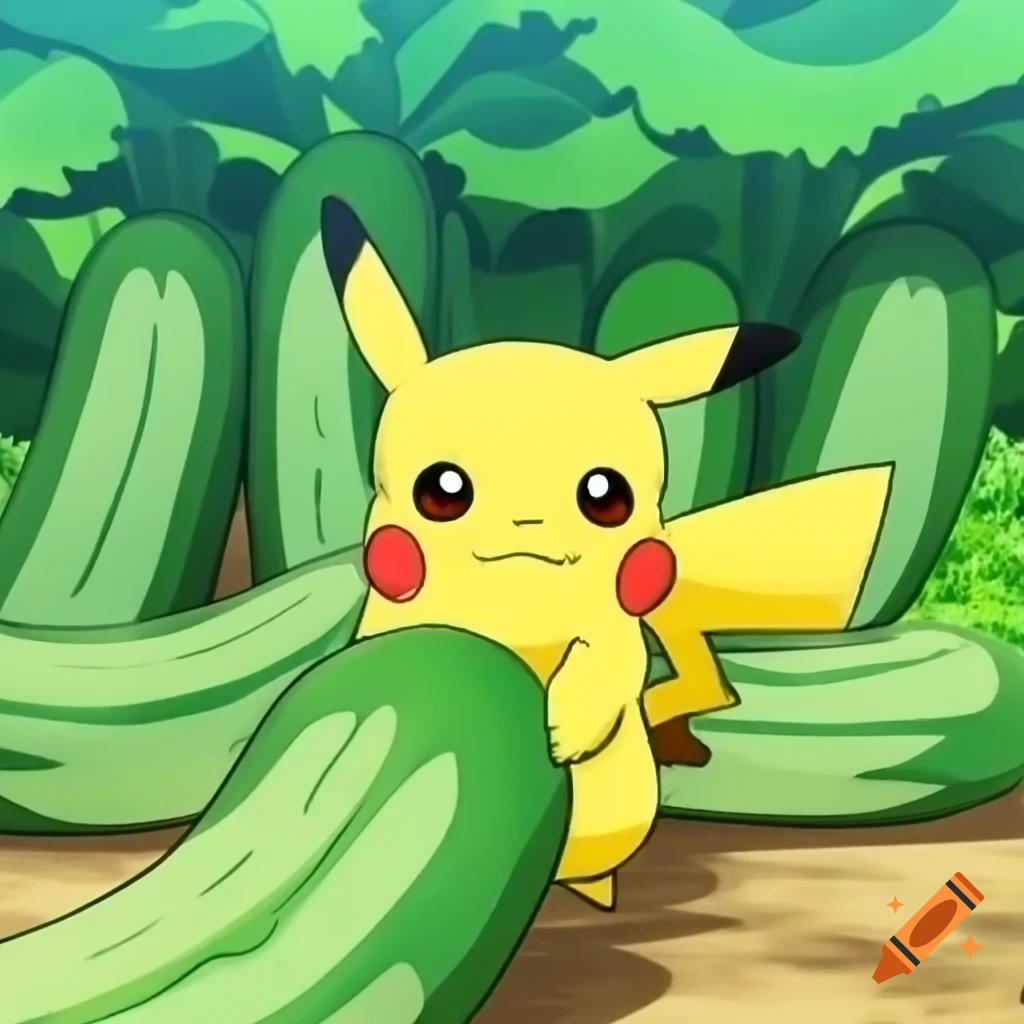 Cucumber shaped like Pikachu