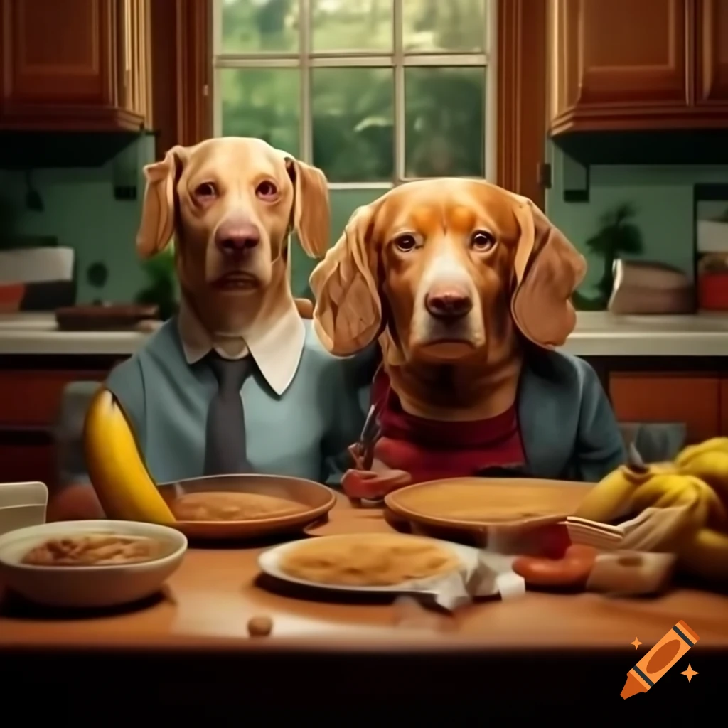 Humorous cooking attempt with random ingredients like pasta, peanut butter, ketchup, and banana