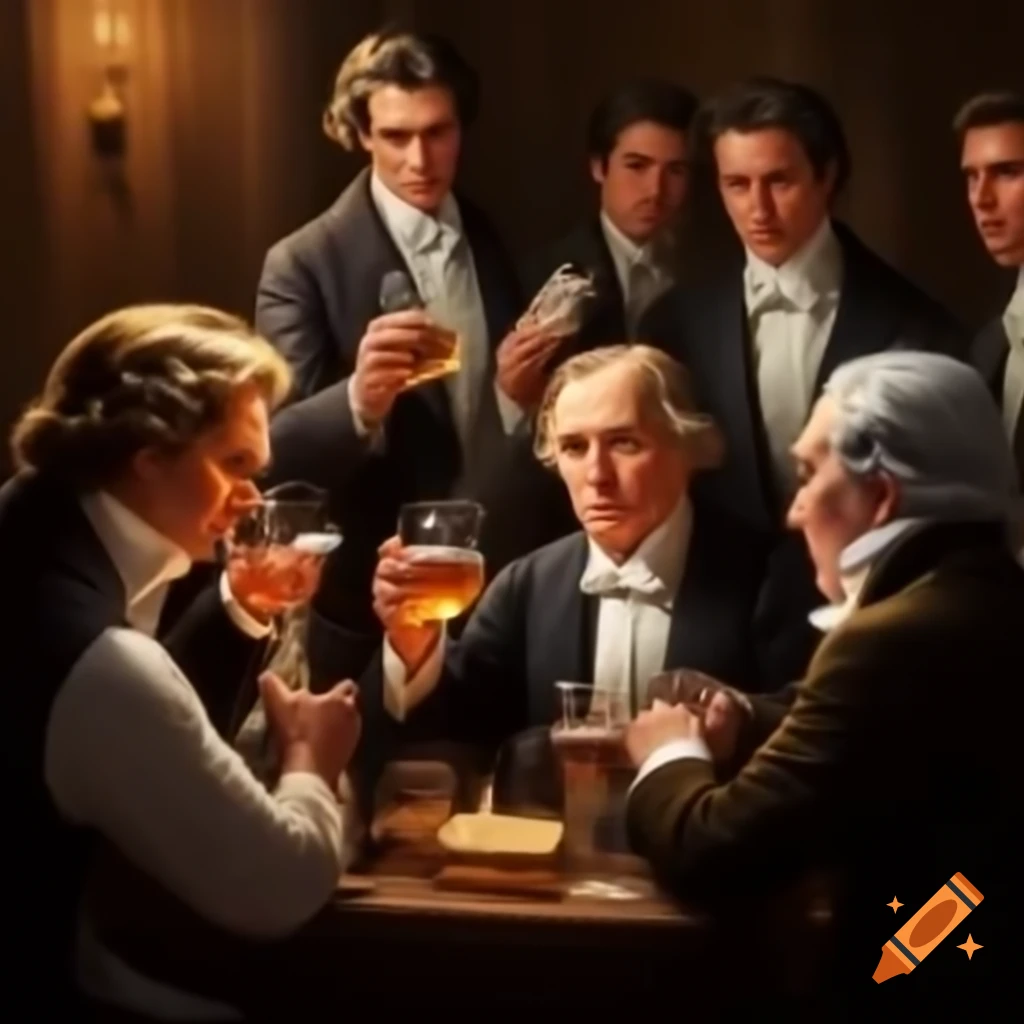 Friends enjoying whisky together