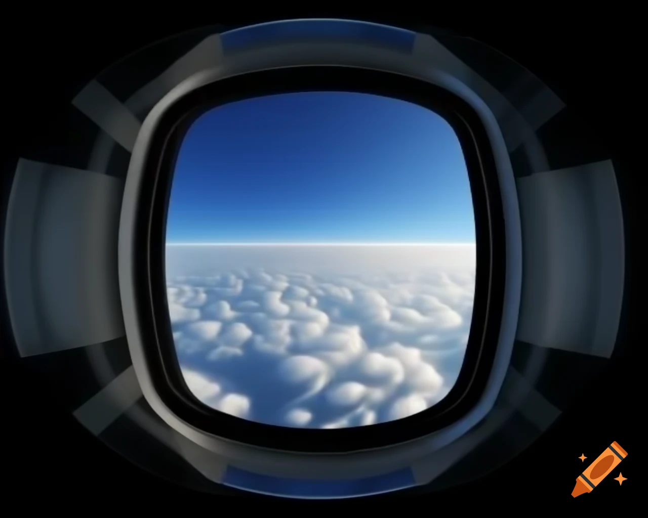 Panoramic view of open field in photorealistic 3D render with clouds