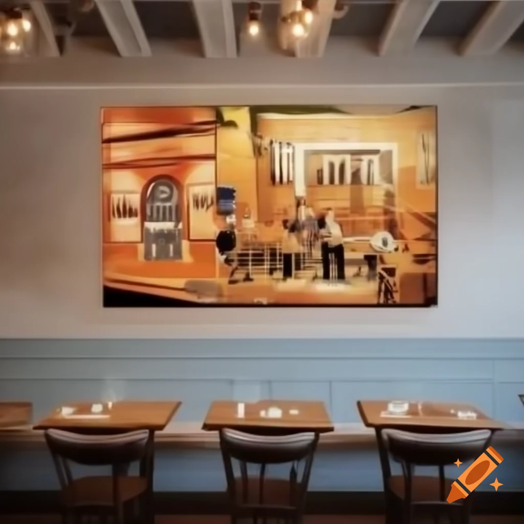 Artistic wall decor for cafe or restaurant