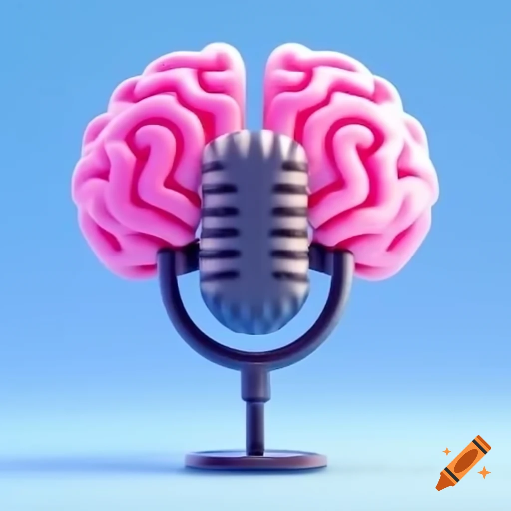 Microphone designed to resemble a brain