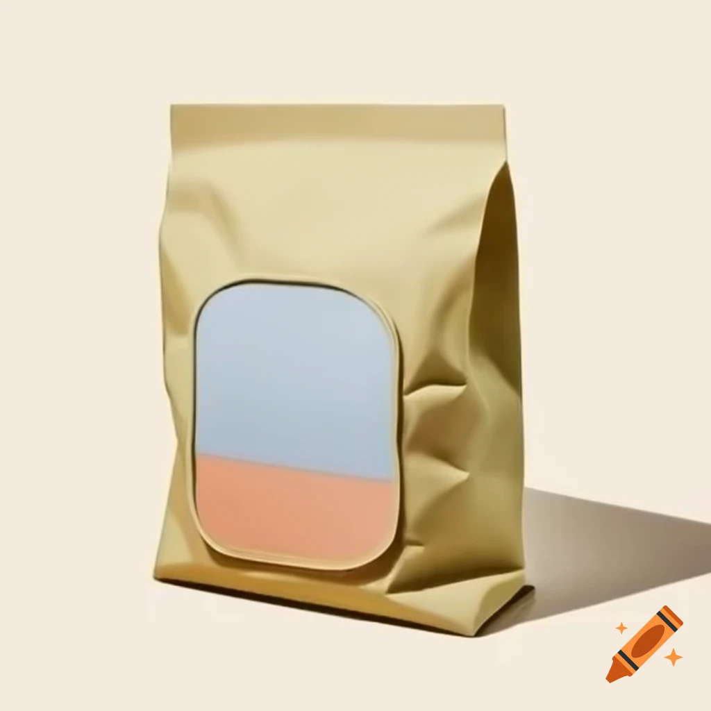 Realistic bag of Risotto rice with clear window, 250g