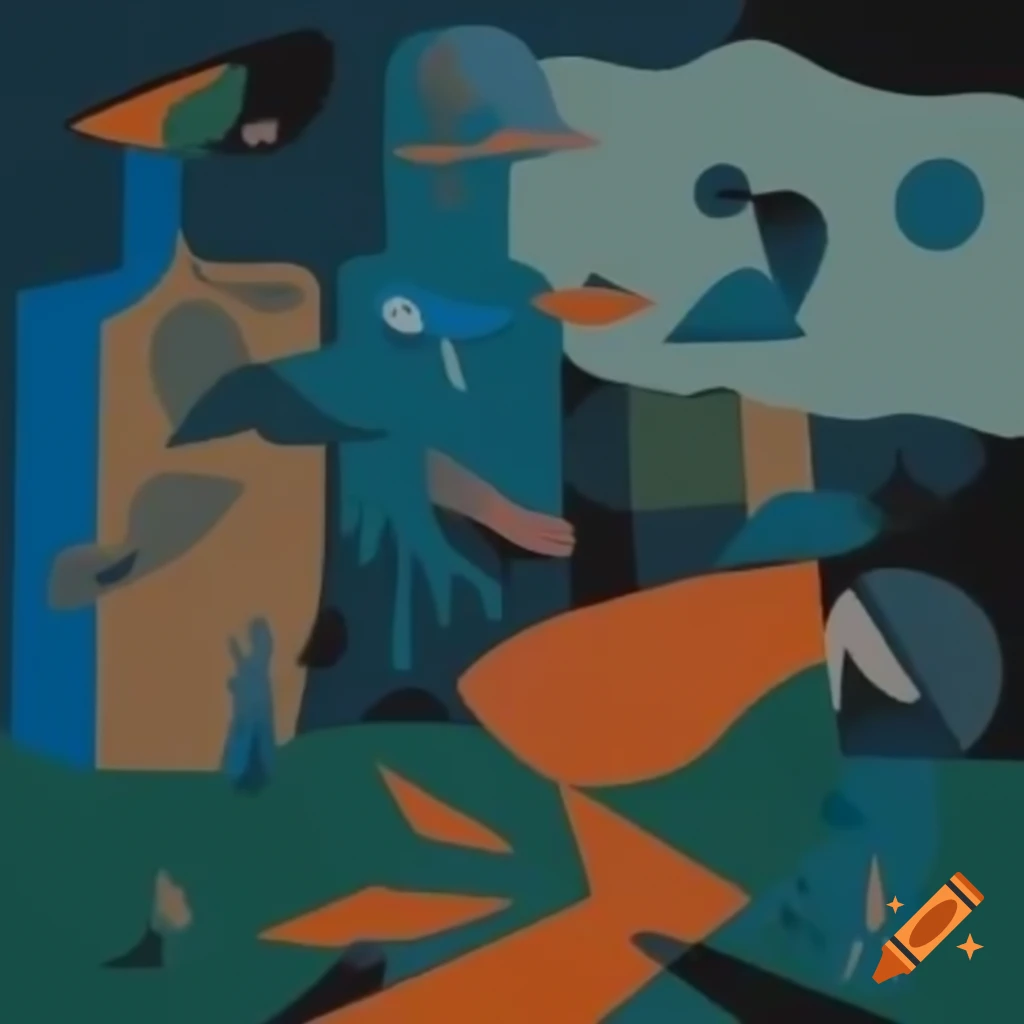 Surrealist Belmer abstract scene