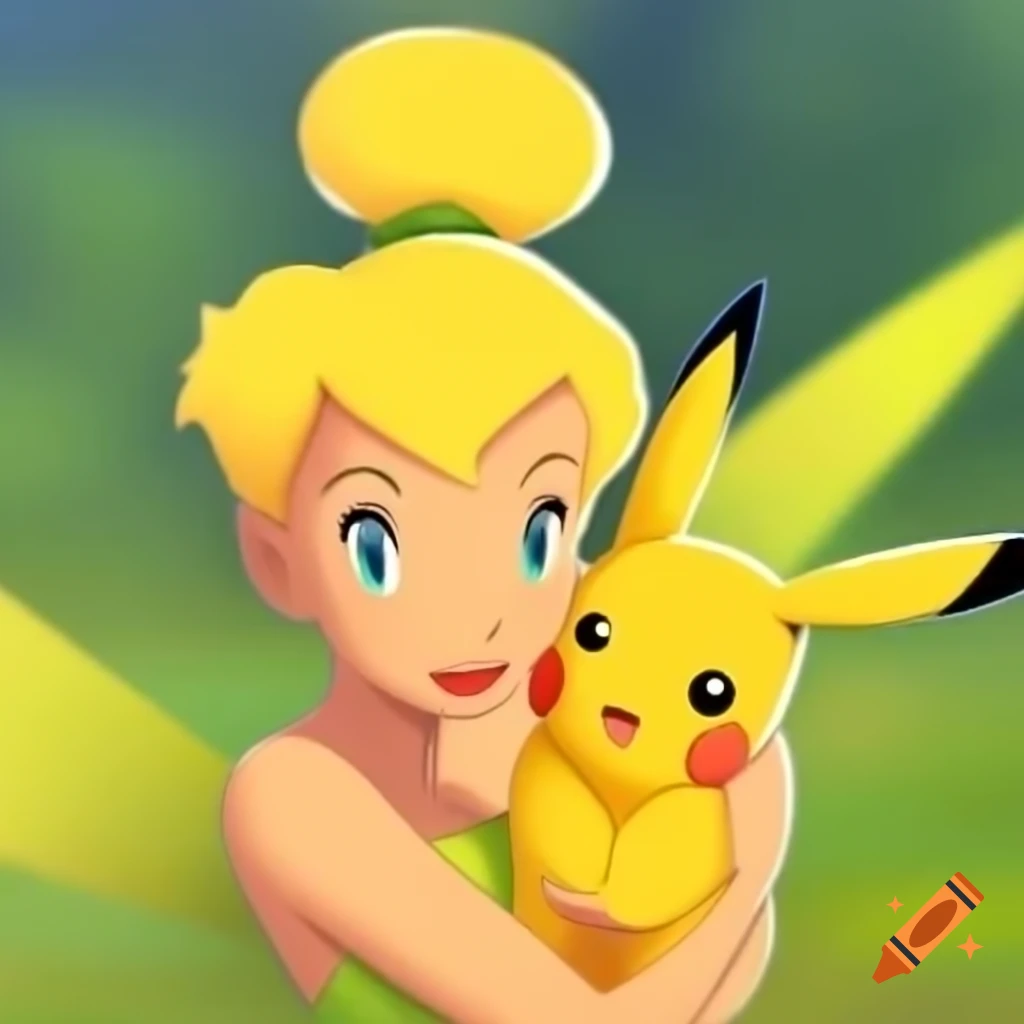 Tinkerbell in the style of Pikachu