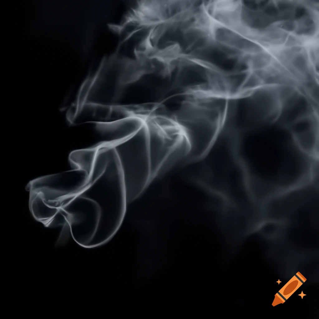 Swirling dark fog or dust in an abstract form