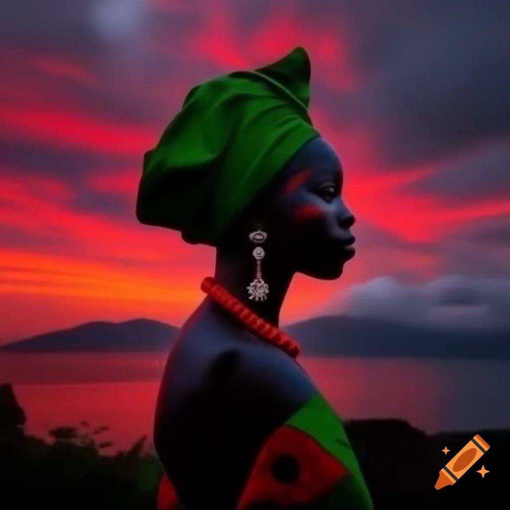 Spiritual richness of Yoruba religion with warm natural background